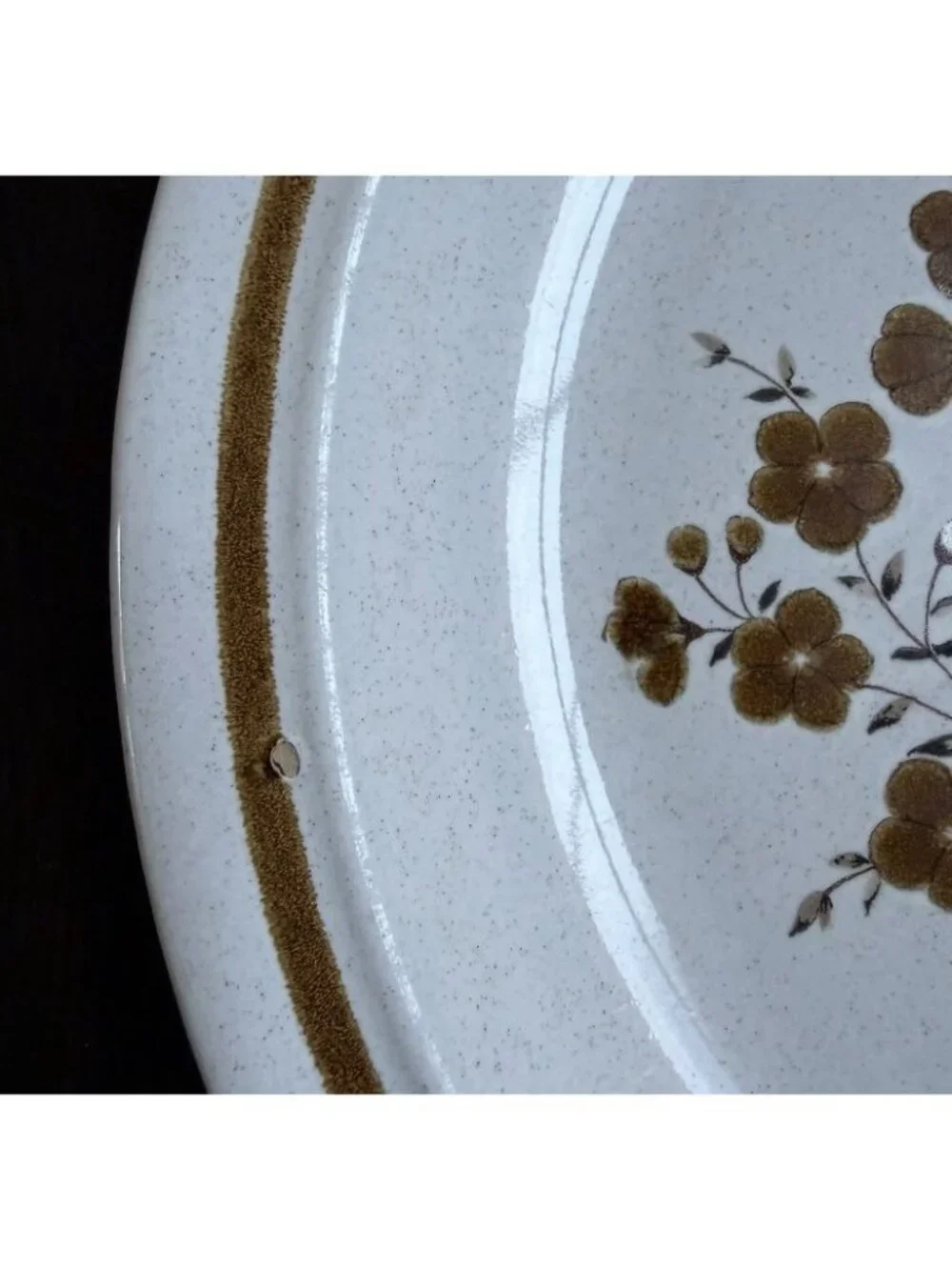 Vintage Nikko Sage Color Stone Brown Floral Dinnerware Plate Replacement
